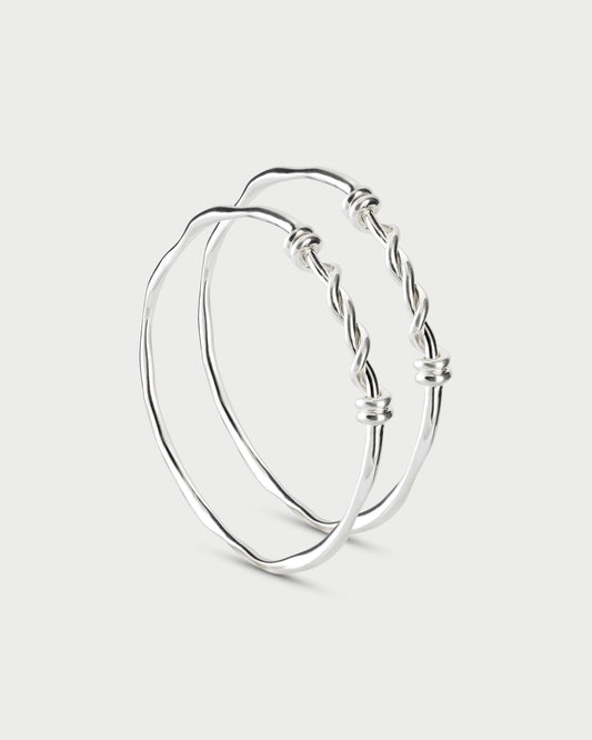 The Twisted Bread Bangles - Set of 2