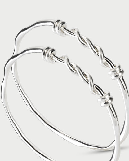 The Twisted Bread Bangles - Set of 2