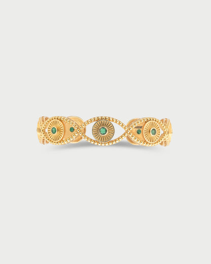 Bahrain's Emerald Gaze Bracelet