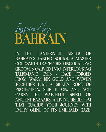 Bahrain's Emerald Gaze Bracelet